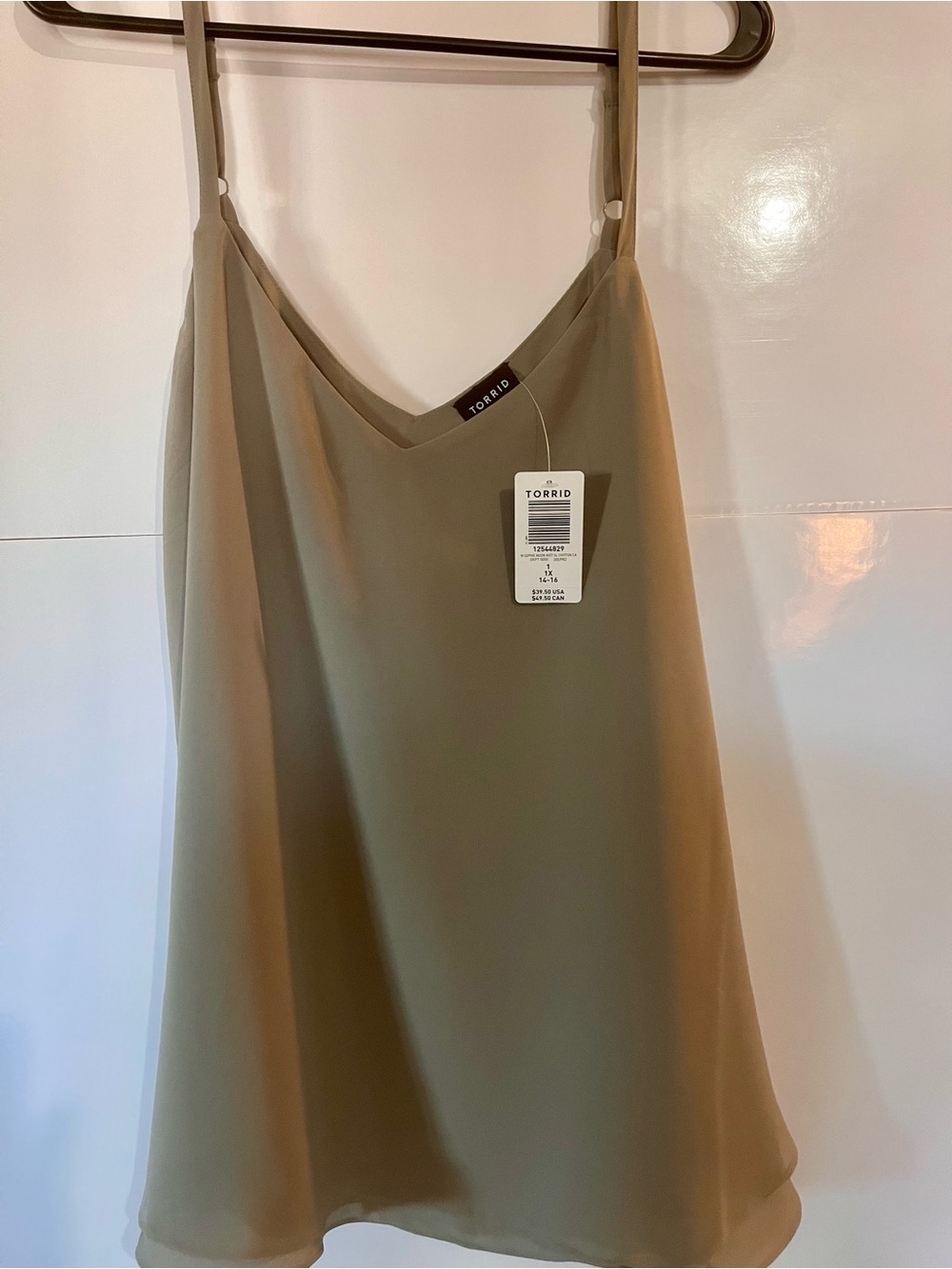 torrid White Price Tag on Gray Background
